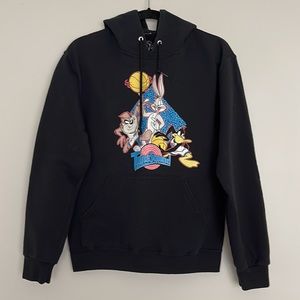 Space Jam Tune Squad Hooded Sweatshirt Black Mens Size S